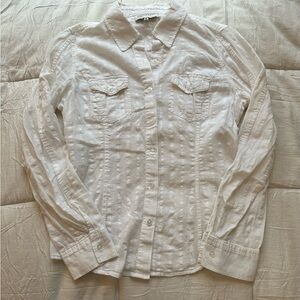 Jones New York White Button-Up Shirt